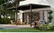 Pergola manuelle bioclimatique adossée alu Brive 6x4m 46N - anthracite - 24m2