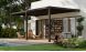 Pergola manuelle bioclimatique adossée alu Brive 6x4m 46N - anthracite - 24m2