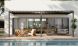 Pergola manuelle bioclimatique adossée alu Brive 6x4m 46N - anthracite - 24m2