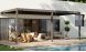 Pergola manuelle bioclimatique adossée alu Brive 6x4m 46N - anthracite - 24m2