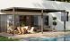 Pergola manuelle bioclimatique adossée alu Brive 6x4m 46N - anthracite - 24m2