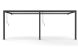 Pergola manuelle bioclimatique adossée alu Brive 6x4m 46NB - Structure anthracite et lames blanches - 24m2
