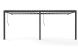 Pergola manuelle bioclimatique adossée alu Brive 6x4m 46NB - Structure anthracite et lames blanches - 24m2