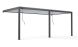 Pergola manuelle bioclimatique adossée alu Brive 6x4m 46NB - Structure anthracite et lames blanches - 24m2