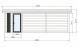 Abri de jardin composite Bilbao, toit monopente, 8x3m, beige, 24m2
