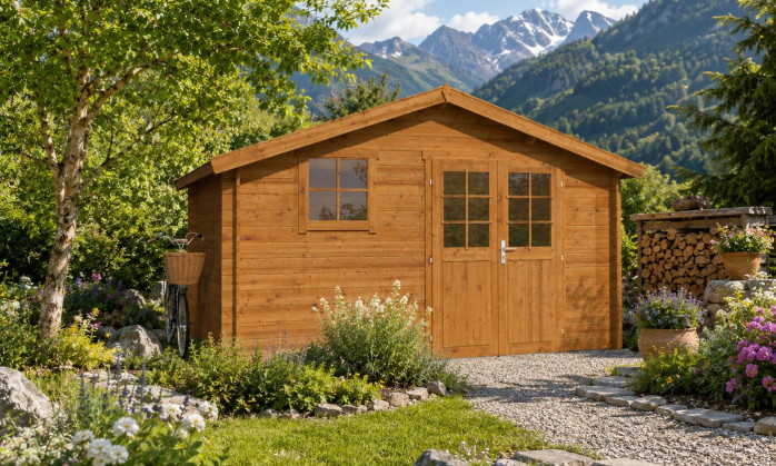 Abri de jardin bois 8.60m² VIOLETTE 34mm | AkeliaGarden