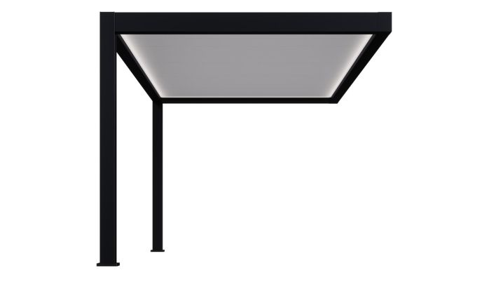 Carport adossé Alunova Aa avec kit LED - 530x300cm