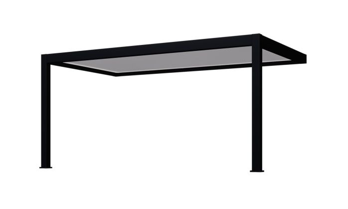 Carport adossé Alunova Aa avec kit LED - 530x300cm