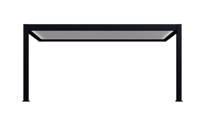 Carport adossé Alunova Aa avec kit LED - 530x300cm