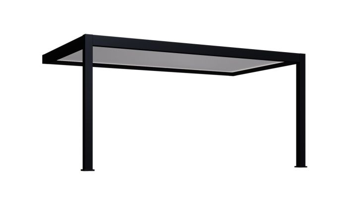 Carport adossé Alunova Aa avec kit LED - 530x300cm
