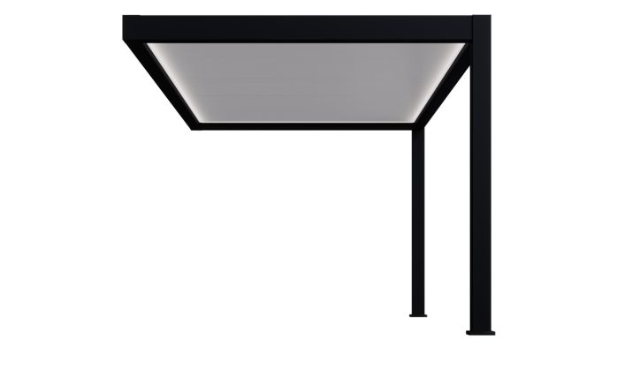 Carport adossé Alunova Aa avec kit LED - 530x300cm
