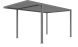 Carport aluminium autoportant avec LED Névéo toit plat 15m2