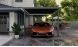 Carport aluminium autoportant avec LED Névéo toit plat 15m2