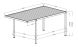 Carport aluminium autoportant avec LED Névéo toit plat 15m2