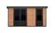 Abri composite 2 pièces Zurich, teinte teck, 4.22x2.9m, 12.24m2