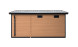 Abri composite 2 pièces Zurich, teinte teck, 4.22x2.9m, 12.24m2