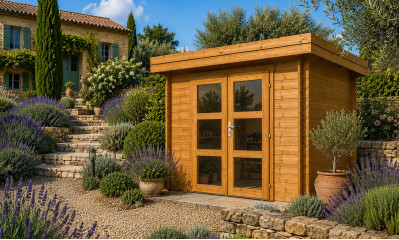 Abri de jardin LYON 5 34 mm autoclave - 4.37m² intérieur