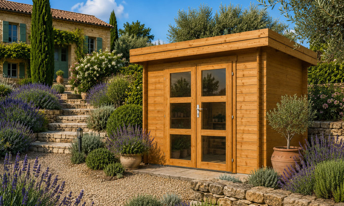 Abri de jardin LYON 5 34 mm autoclave - 4.37m² intérieur