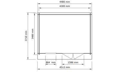 Abri de jardin traité autoclave ROANNE 16 Ep 28mm