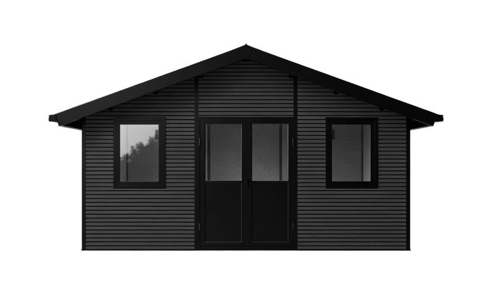 Abri de jardin composite HANOVRE, toit 2 pentes, anthracite, 499x387cm, 18.82 m2 int