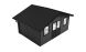 Abri de jardin composite HANOVRE, toit 2 pentes, anthracite, 499x387cm, 18.82 m2 int