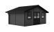 Abri de jardin composite HANOVRE, toit 2 pentes, anthracite, 499x387cm, 18.82 m2 int
