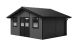 Abri de jardin composite HANOVRE, toit 2 pentes, anthracite, 499x387cm, 18.82 m2 int