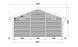 Abri de jardin composite HANOVRE, toit 2 pentes, anthracite, 499x387cm, 18.82 m2 int