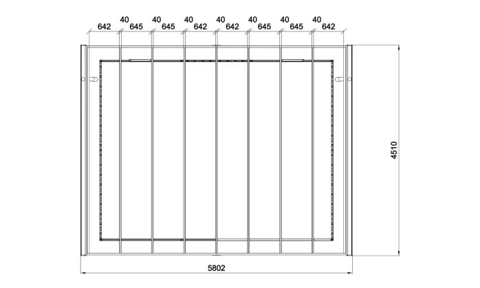 Abri de jardin composite HANOVRE, toit 2 pentes, anthracite, 499x387cm, 18.82 m2 int