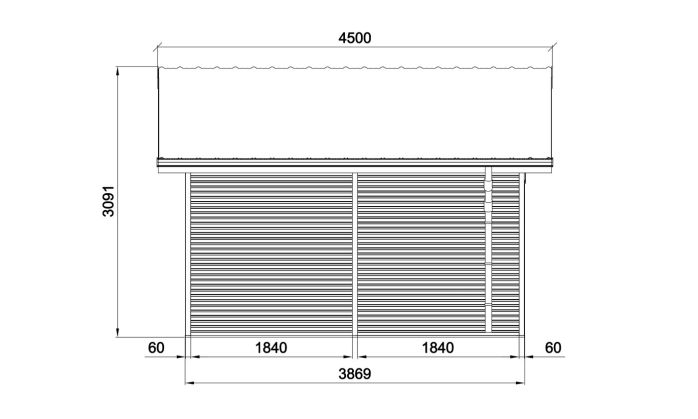 Abri de jardin composite HANOVRE, toit 2 pentes, anthracite, 499x387cm, 18.82 m2 int