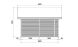 Abri de jardin composite HANOVRE, toit 2 pentes, anthracite, 499x387cm, 18.82 m2 int
