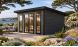 Abri de jardin composite COLOGNE, toit monopente, anthracite, 387x293cm, 10.96m2