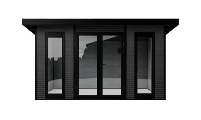 Abri de jardin composite COLOGNE, toit monopente, anthracite, 387x293cm, 10.96m2