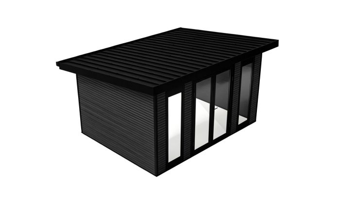 Abri de jardin composite COLOGNE, toit monopente, anthracite, 387x293cm, 10.96m2