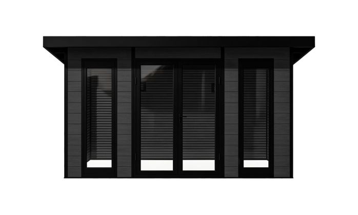 Abri de jardin composite COLOGNE, toit monopente, anthracite, 387x293cm, 10.96m2