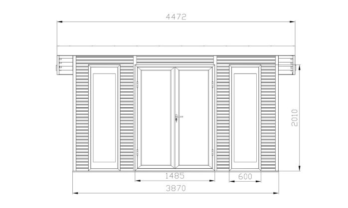 Abri de jardin composite COLOGNE, toit monopente, anthracite, 387x293cm, 10.96m2