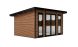 Abri de jardin composite COLOGNE, toit monopente, Teck, 387x293cm, 10.96m2
