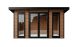 Abri de jardin composite COLOGNE, toit monopente, Teck, 387x293cm, 10.96m2