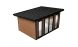 Abri de jardin composite COLOGNE, toit monopente, Teck, 387x293cm, 10.96m2