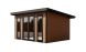 Abri de jardin composite COLOGNE, toit monopente, Teck, 387x293cm, 10.96m2