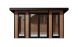 Abri de jardin composite COLOGNE, toit monopente, Teck, 387x293cm, 10.96m2
