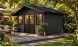 Abri de jardin composite LUBECK, toit 2 pentes, anthracite, 385x280cm, 10.41m2