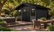 Abri de jardin composite LUBECK, toit 2 pentes, anthracite, 385x280cm, 10.41m2