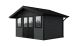 Abri de jardin composite LUBECK, toit 2 pentes, anthracite, 385x280cm, 10.41m2