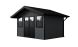 Abri de jardin composite LUBECK, toit 2 pentes, anthracite, 385x280cm, 10.41m2