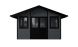 Abri de jardin composite LUBECK, toit 2 pentes, anthracite, 385x280cm, 10.41m2