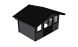 Abri de jardin composite LUBECK, toit 2 pentes, anthracite, 385x280cm, 10.41m2
