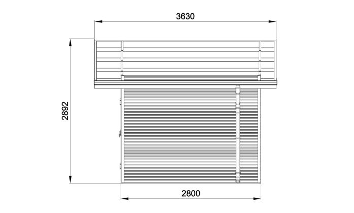 Abri de jardin composite LUBECK, toit 2 pentes, anthracite, 385x280cm, 10.41m2