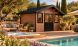 Abri de jardin composite LUBECK, toit 2 pentes, teck, 385x280cm, 10.41m2