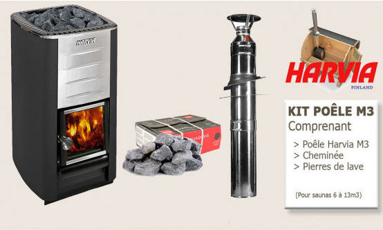kit poele a bois sauna insolite cheminee pierres de lave touschalets detente relaxation harvia